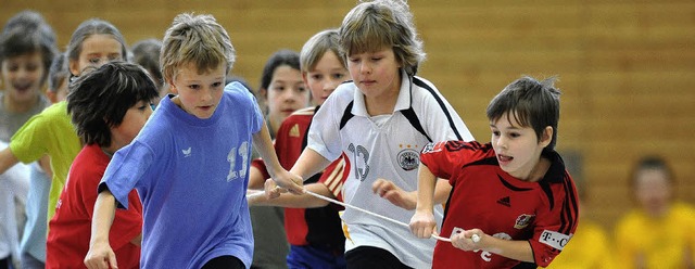 Schulsport kann Spa machen, wenn er gut ist: Kinder beim Sprinten   | Foto: dpa