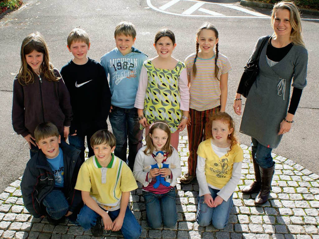 Die Klasse 4 der Spielwegschule aus Mnstertal mit ihrer Lehrerin Frau Stotz