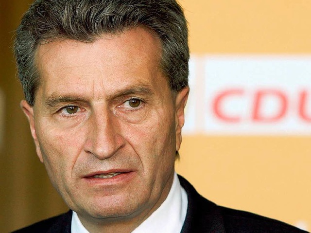 Gnther Oettinger hatte 2007 ein hartes Jahr hinter sich: privat und politisch.  | Foto: dpa