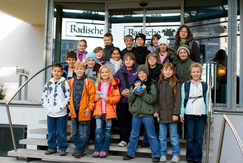 Die Klasse 4b der Johann Peter Hebel Schule aus Waldshut-Tiengen mit ihrer Lehrerin Frau Ambs