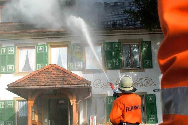 Brand im Hotel Schwrer
