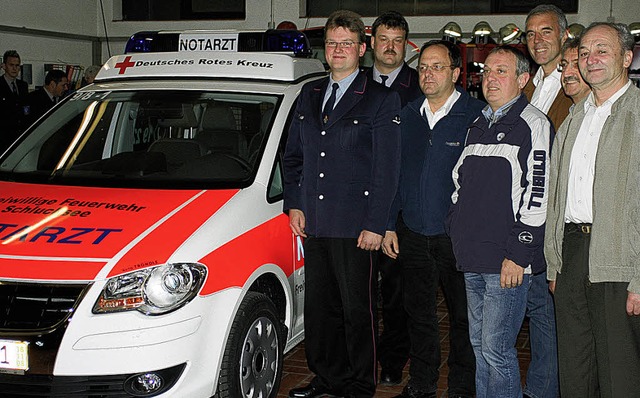 <Bildtext>Die Feuerwehr Schluchsee nah...beiner und Andreas Mahler. </Bildtext>  | Foto: Roswitha Klaiber