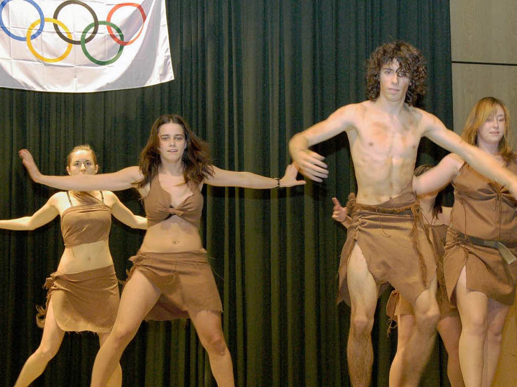 Eien Gruppe des SV Degerfelden prsentierte ihre Version des Musicals „Tarzan“.