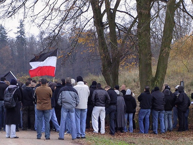 Der NPD-Aufmarsch am Panzergraben.  | Foto: lien