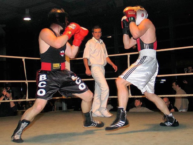 Spannende Boxkmpfe gab es in Riegel zu sehen.  | Foto: Helmut Hassler