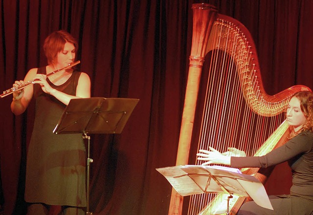 Karin (links) und Simone Geyer faszini... mit einem sehr harmonischen Programm.  | Foto: markus zimmermann-drkop