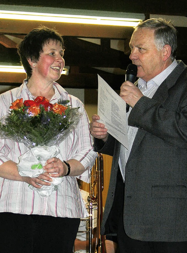 25 Jahre im Dienste der Kinder: Ortsvo... des Kindergartens, Marlies Beringer.   | Foto: Luisa Denz