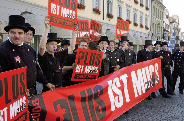 Es bleibt bei einer Einmalzahlung: Meh...hrem Streik nicht herausholen knnen.   | Foto: archivfoto: seller