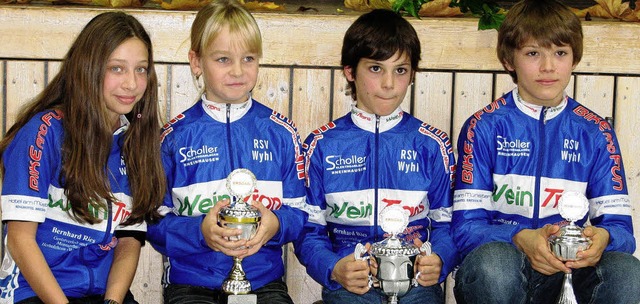 Quartett des RSV Wyhl bei der Siegereh...Raphael Dienert und Johannes Dienert.   | Foto: Bastian Oliver Knig