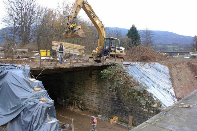 Die Bauarbeiten beim Anschluss Mitte gehen zgig voran.  | Foto: armbruster