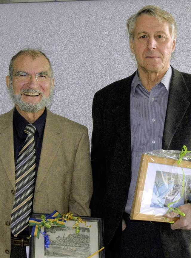 Ortwin Vollmer und Peter Escher engagi...t Dank wurden sie jetzt verabschiedet.  | Foto: Markus Zimmermann-Drkop