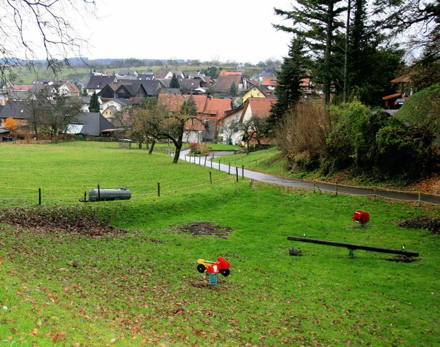 Der  Bebauungsplan  Hofmatt in Hasel  ...ird  zur   ffentlichen  Grnflche.    | Foto: Heiner   Fabry