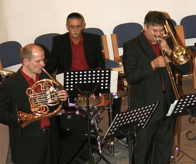 Das Wiechser Blserquintett begeistert...seinem  Konzert  in der Petruskirche.   | Foto: Heiner  Fabry