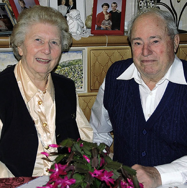Marga und Theodor Winterhalder sind seit 50 Jahren verheiratet.  | Foto: roland vitt