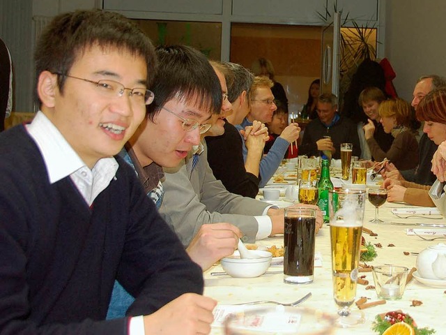 Chinesische Austauschstudenten der BA ...hinesisch-Treffen im Restaurant Lotus   | Foto: britta kuck