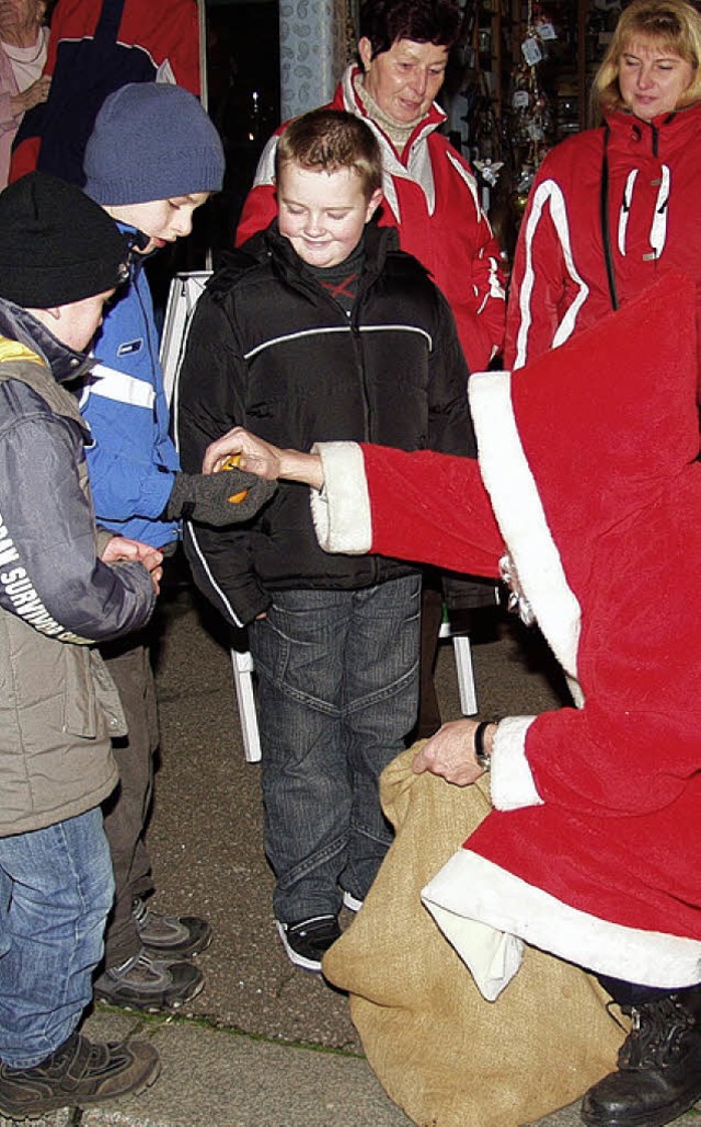 Was hat wohl der Nikolaus in seinem groen Sack?  | Foto: Silke Hartenstein