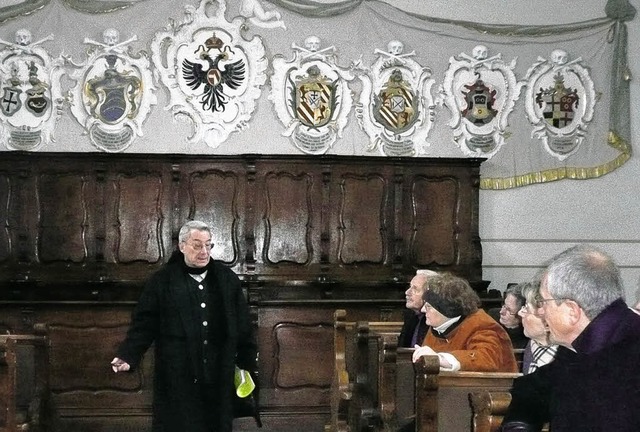 Jost Beier  fhrte zum letzten Mal vor...Beuggen, hier in der Schlosskirche.     | Foto: Danielle Hirschberger