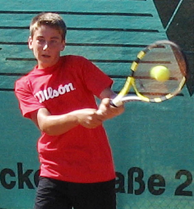 Viel versprechendes Tennistalent: Adrian Sexauer aus Knigschaffhausen.   | Foto: Privat