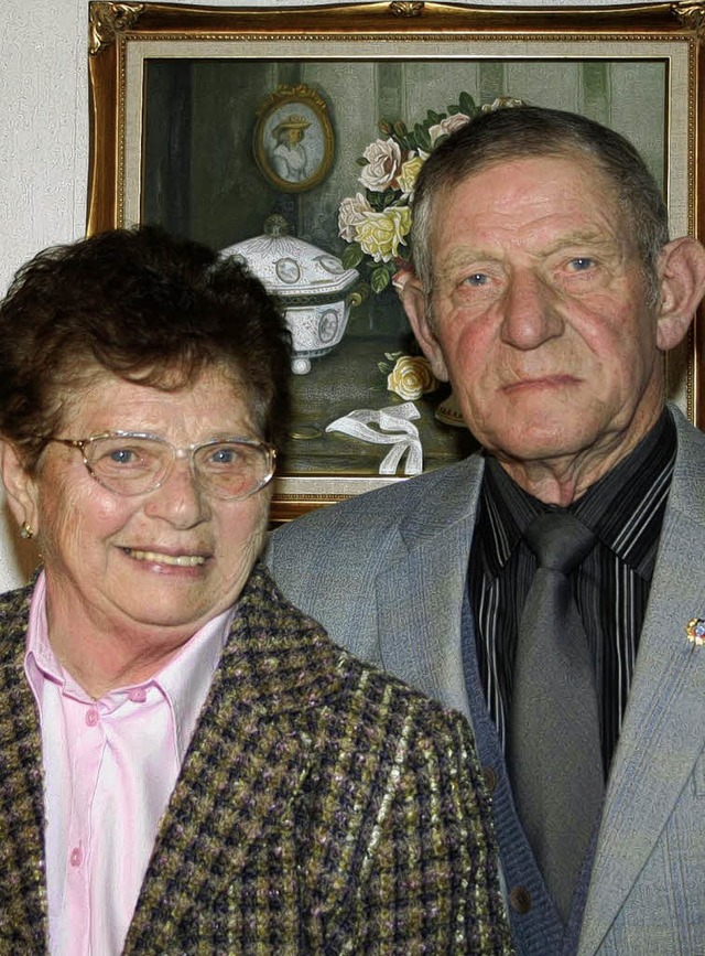 Feiern heute goldene Hochzeit: Luise und Friedrich Enderle  | Foto: ULH