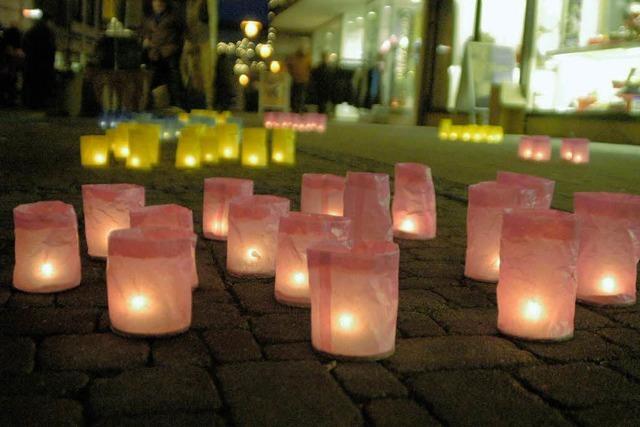 Lichter funkelten in der Innenstadt