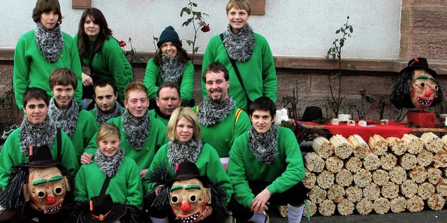 Stolz und voller Vorfreude auf die ans... Hsinger Fasnacht: Die Dchel-Stumpe.  | Foto: hans-jrgen hege