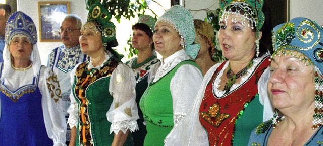 Russische Lieder sang der Chor &#8222;Echo&#8220;.   | Foto: Paul Schleer