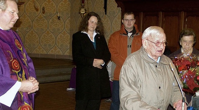 Stadtpfarrer Matthias Kirner, Daniela ...it im Dienste der flingen Senioren.    | Foto: jonas bader