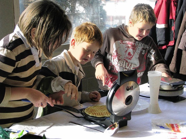 Der Hger &#8222;Narresome&#8220; verkaufte Waffeln   | Foto: kristin fritz