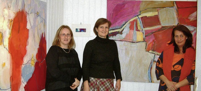 Drei Knstlerinnen unter einem Dach: N... Atelier Aige-Art in Grenzach-Wyhlen.   | Foto: Roswitha Frey