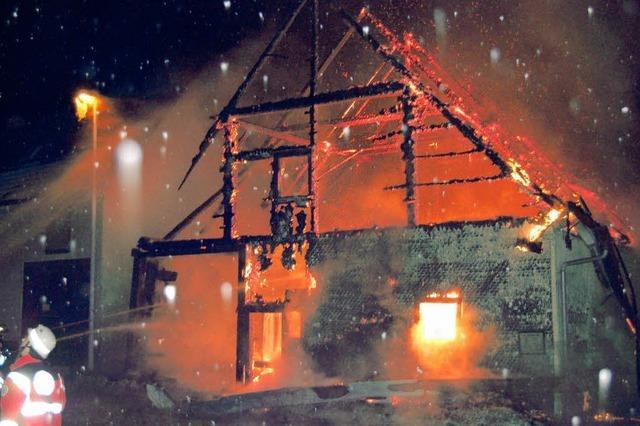 Alter Bauernhof abgebrannt