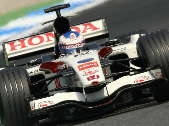 Gehrt der Vergangenheit an: Formel-1-Renner mit Honda-Logo.  | Foto: ddp