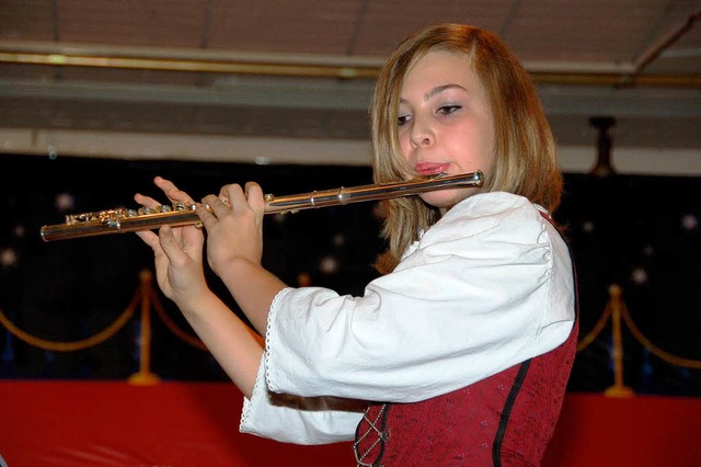 Virtuose Solistin auf der Querflte: Die dreizehnjhrige Sabrina Blatter  | Foto: Jutta Binner-Schwarz