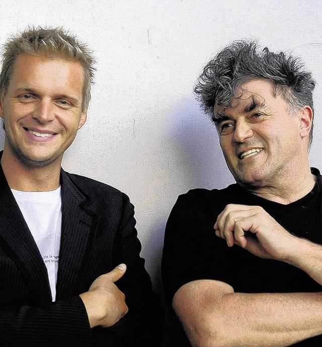 Florian Schroeder (links) und Volkmar ... treten im Januar im Ali-Theater auf.   | Foto: Privat