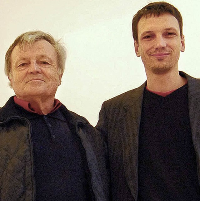 Galerist Nikolaus  Bischoff (rechts) z...tler Oda und Roland Bischoff (links).   | Foto: Archivfoto: ybm
