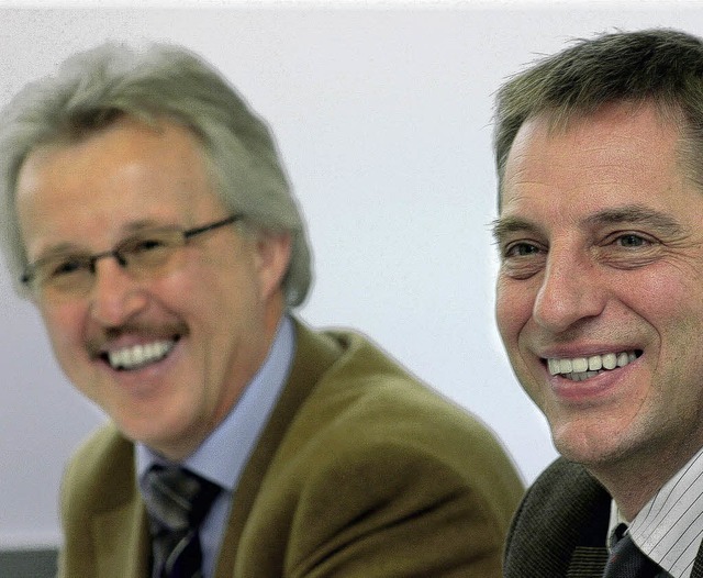 Haben  gut lachen: Georg Benz  (links) und Armin Mittelstdt   | Foto: henning
