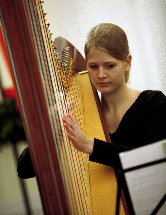 Immer gerne gehrt: der sanfte Klang der Harfe   | Foto: Christoph Breithaupt