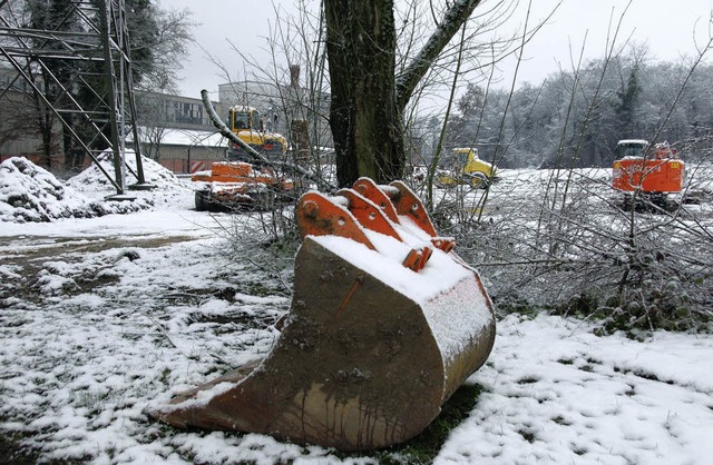 Nur der Belag fehlt noch am neuen Standort des Murger Recyclinghofs.   | Foto: WINFRIED DIETSCHE