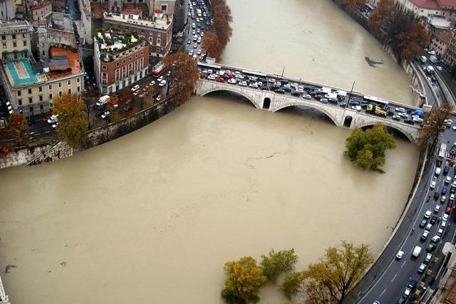 Rekord-Hochwasser in Rom