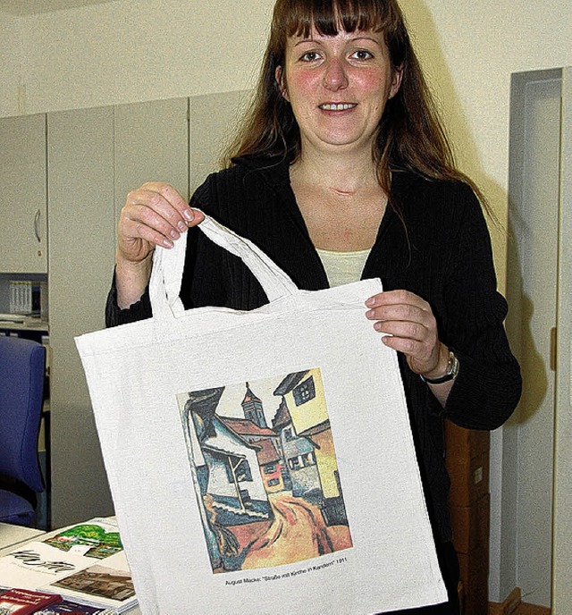 Wieder im Sortiment von Claudia Friedr...ie Stofftasche mit August-Macke-Motiv   | Foto: Frey