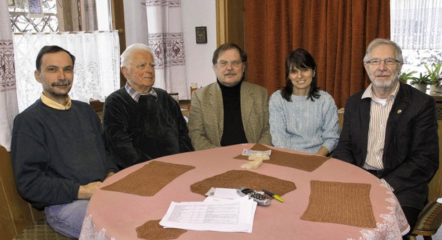 Von links: Thomas Raidt, Vater Herbert...nther, Christine Raidt und Heinz Mauz  | Foto: Krickl