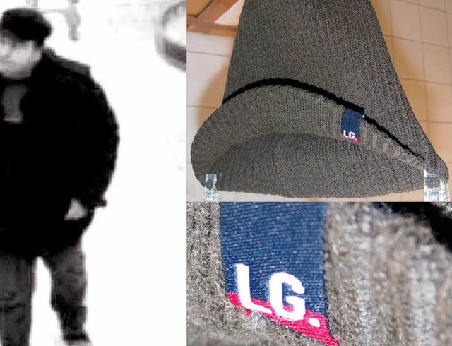 Die gesuchte Person soll bis vor kurzem eine Mtze der Marke LG getragen haben.  | Foto: bz