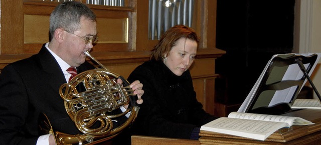 Arkardiusz Saternus (Horn) und Uraniah Keil (Orgel)   | Foto: Roland Vitt