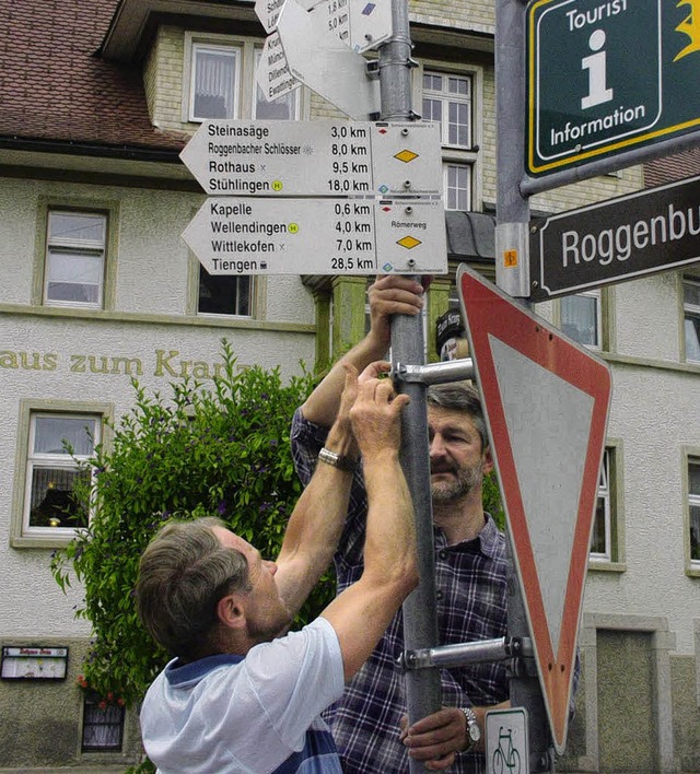 Die einheitliche Markierungssystematik... dient dem Wanderer zur Orientierung.   | Foto: Bruno Morath