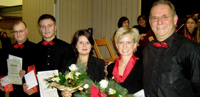 Beim Weihnachtskonzert des Musikverein...arkus Winterhalter und Ulrich Vetter.   | Foto: Freyer