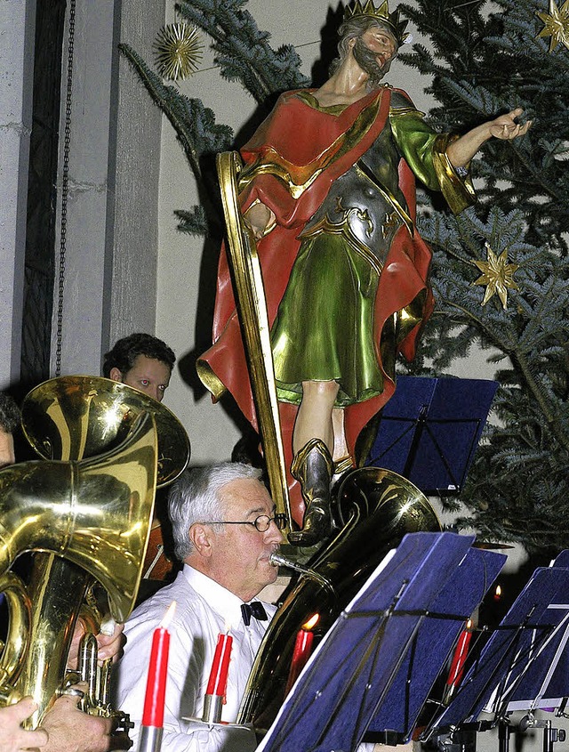 Zu Fen des Psalmendichters Knig Dav...gstetten nicht nur Kirchenlieder vor.   | Foto: ernst H. bilke