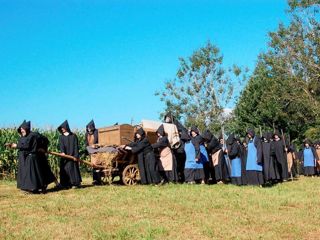 Der Exodus der Benediktinermnche aus ...lich der Domfestspiele 2007 entstand.   | Foto: horst a. boess