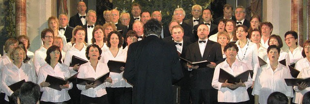 Der groe Klangkrper des Liederkranze...en Kirchenraum beim Weihnachtskonzert.  | Foto: Ilona Hge