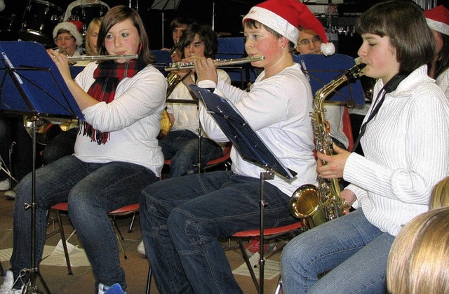 Ob mit Querflte oder Saxofon, die  Mi...schule  hatten viel Freude am Konzert.  | Foto: BZ