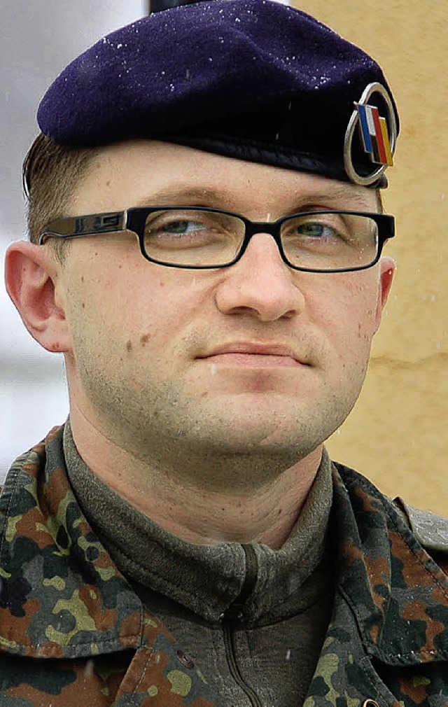 Martin (29), Oberleutnant im Deutsch-Franzsischen Bataillon    | Foto: Scherger