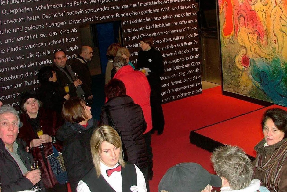 BZ-Leserinnen und -Leser in der Ausstellung "Das Erlebnis Marc Chagall und seine Liebe zu Griechenland" (Foto: Katja Mnich) BZ-Leserinnen und -Leser in der Ausstellung "Das Erlebnis Marc Chagall und seine Liebe zu Griechenland" (Foto: Katja Mnich)